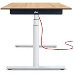 Eliot Schreibtisch hvst, Original White Weiß / Eiche B160cm x T80cm