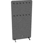 InWerk Akustiktrennwand Akustix Dunkelgrau B80cm x H160cm